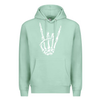 Seafoam rock on skeleton hand Premium Hoodie - linhVisuals