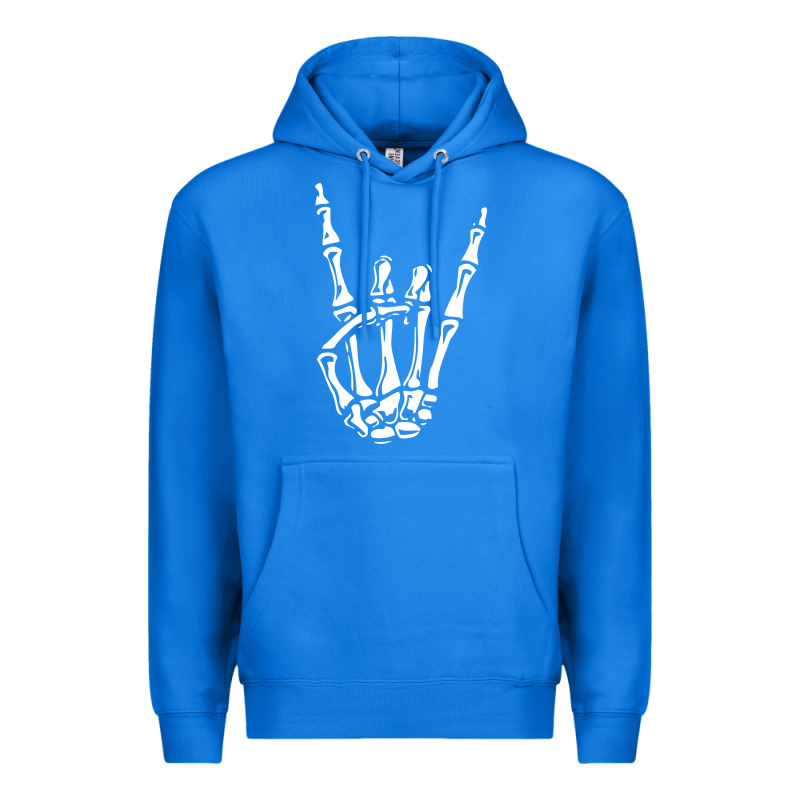 Rock On Skeleton Hand Premium Hoodie by linhVisuals | Teevron