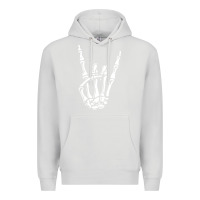 Dove Grey rock on skeleton hand Premium Hoodie - linhVisuals