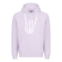 Lilac rock on skeleton hand Premium Hoodie - linhVisuals