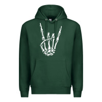 Sports Green rock on skeleton hand Premium Hoodie - linhVisuals