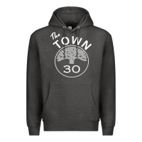 Charcoal Heather the town Premium Hoodie - linhVisuals