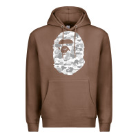 Chestnut Gorilla Head Shot Premium Hoodie - linhVisuals