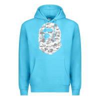Ocean Blue Gorilla Head Shot Premium Hoodie - linhVisuals