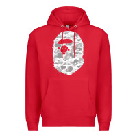 Red Gorilla Head Shot Premium Hoodie - linhVisuals