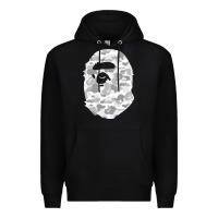 Black Gorilla Head Shot Premium Hoodie - linhVisuals