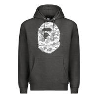 Charcoal Heather Gorilla Head Shot Premium Hoodie - linhVisuals