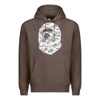 Coffee Gorilla Head Shot Premium Hoodie - linhVisuals
