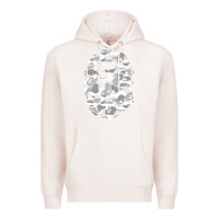 Pale Pink Gorilla Head Shot Premium Hoodie - linhVisuals