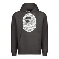 Smoke Gorilla Head Shot Premium Hoodie - linhVisuals