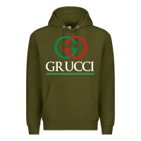 Army Green grucci Premium Hoodie - linhVisuals