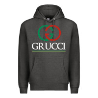 Charcoal Heather grucci Premium Hoodie - linhVisuals