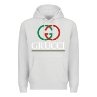 Dove Grey grucci Premium Hoodie - linhVisuals