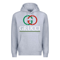 Heather Grey grucci Premium Hoodie - linhVisuals