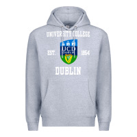 Heather Grey university college dublin Premium Hoodie - linhVisuals