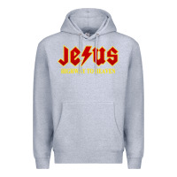 Heather Grey jesus rocks highway to heaven Premium Hoodie - linhVisuals