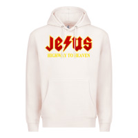 Pale Pink jesus rocks highway to heaven Premium Hoodie - linhVisuals