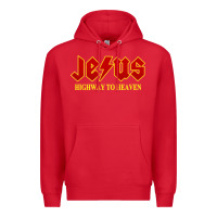 Red jesus rocks highway to heaven Premium Hoodie - linhVisuals