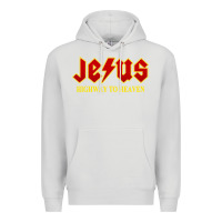 Dove Grey jesus rocks highway to heaven Premium Hoodie - linhVisuals