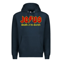 Navy jesus rocks highway to heaven Premium Hoodie - linhVisuals