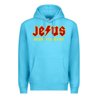 Ocean Blue jesus rocks highway to heaven Premium Hoodie - linhVisuals
