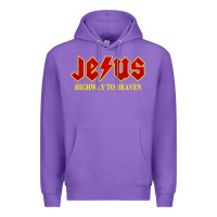 Purple jesus rocks highway to heaven Premium Hoodie - linhVisuals