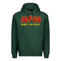 Sports Green jesus rocks highway to heaven Premium Hoodie - linhVisuals