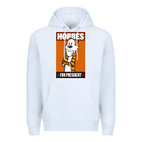 White hobbes for president Premium Hoodie - linhVisuals