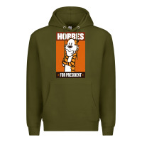 Army Green hobbes for president Premium Hoodie - linhVisuals