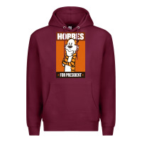 Burgundy hobbes for president Premium Hoodie - linhVisuals