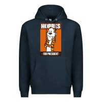 Navy hobbes for president Premium Hoodie - linhVisuals