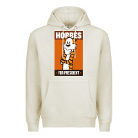 Oatmeal Heather hobbes for president Premium Hoodie - linhVisuals