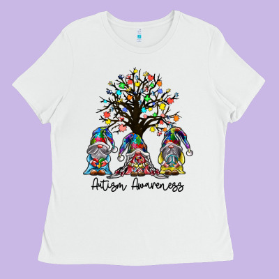 Autism Awarenes Ladies Tee Designed By Sublimationcraftshop
