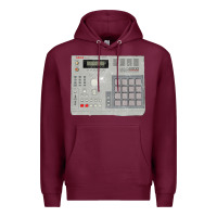 Burgundy akai mpc2000 Premium Hoodie - linhVisuals