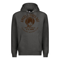 Charcoal Heather angela davis day 70s black rights Premium Hoodie - linhVisuals