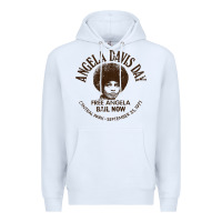 White angela davis day 70s black rights Premium Hoodie - linhVisuals