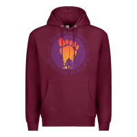 Burgundy bigfoot t  shirt bigfoot lives design t  shirt Premium Hoodie - linhVisuals