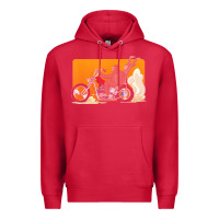 Cardinal bigfoot t  shirt bigfoot riding motorcycle for biker sasquatch chick t Premium Hoodie - linhVisuals