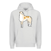 Dove Grey borzoi Premium Hoodie - linhVisuals