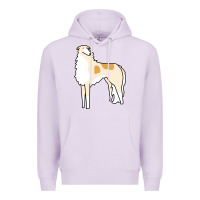 Lilac borzoi Premium Hoodie - linhVisuals