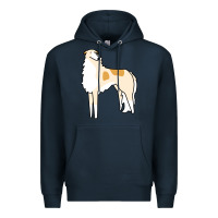 Navy borzoi Premium Hoodie - linhVisuals