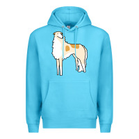 Ocean Blue borzoi Premium Hoodie - linhVisuals