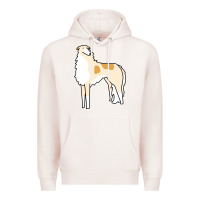 Pale Pink borzoi Premium Hoodie - linhVisuals
