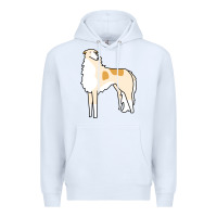 White borzoi Premium Hoodie - linhVisuals
