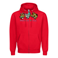 Red Peace Love Texas Zipper Hoodie - RanaPortraitStore