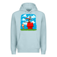 Blue Mist Calvin Hobbes Premium Hoodie - linhVisuals
