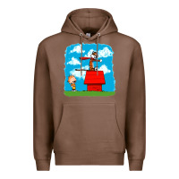 Chestnut Calvin Hobbes Premium Hoodie - linhVisuals
