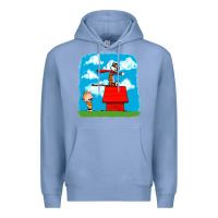 Colony Blue Calvin Hobbes Premium Hoodie - linhVisuals
