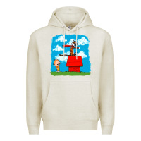 Oatmeal Heather Calvin Hobbes Premium Hoodie - linhVisuals