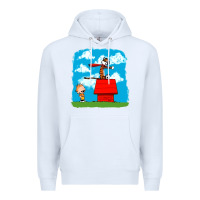 White Calvin Hobbes Premium Hoodie - linhVisuals